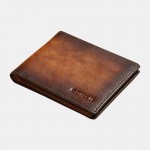 Men Genuine Leather RFID Retro Foldable Card Holder Bag Wallet