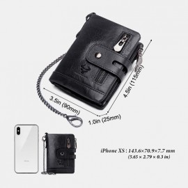 Men Genuine Leather RFID Wallet Card Holder