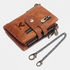 Men Genuine Leather RFID Wallet Card Holder