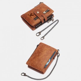 Men Genuine Leather RFID Wallet Card Holder