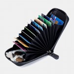 Men Genuine Leather RIFD 10 Card Slots 2 Leather Layer Wallet