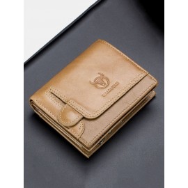 Men Genuine Leather Thin Card Holder Wallet Driver’s License Wallet