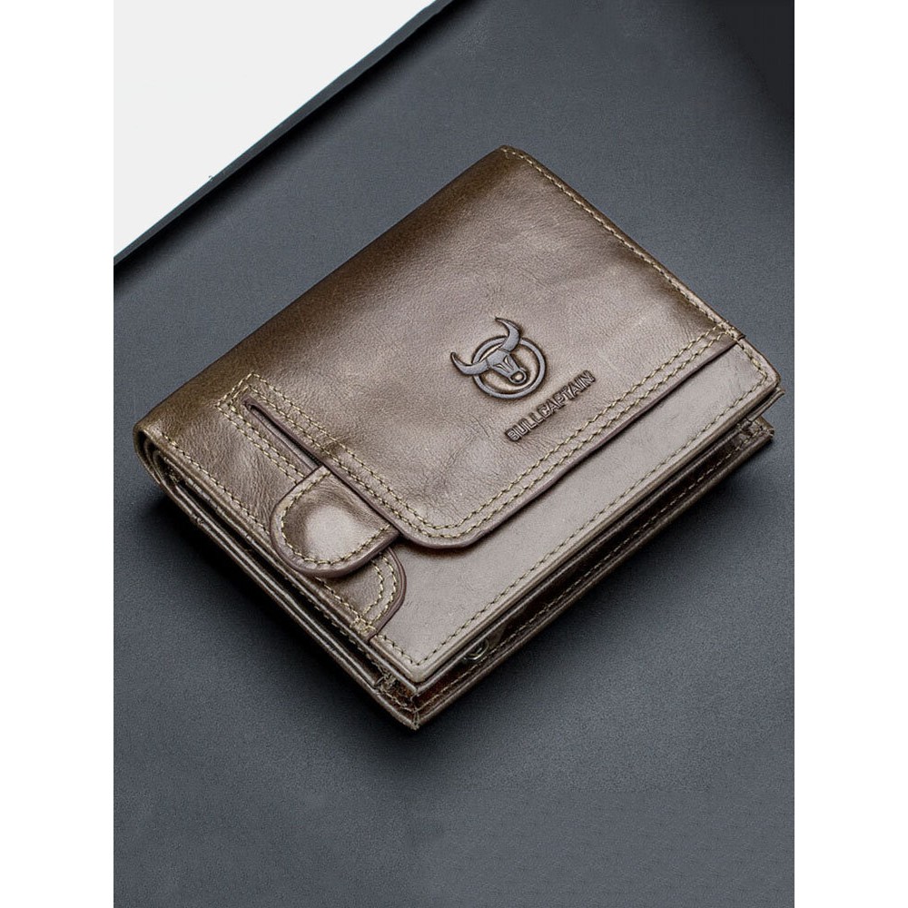 Men Genuine Leather Thin Card Holder Wallet Driver’s License Wallet