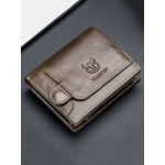 Men Genuine Leather Thin Card Holder Wallet Driver’s License Wallet
