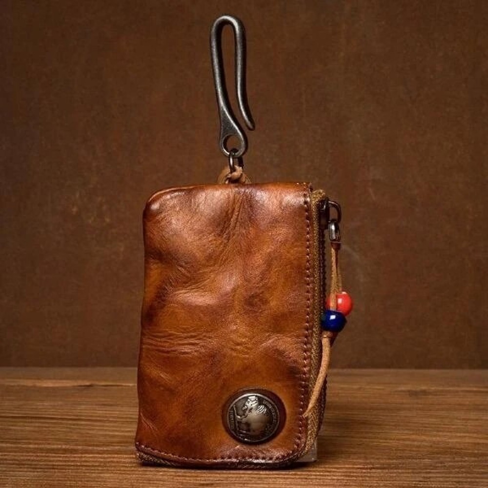 Men Genuine Leather Vintage Card Holder Key Bag