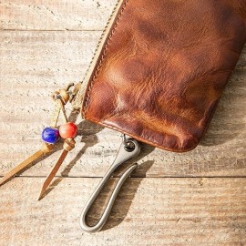 Men Genuine Leather Vintage Card Holder Key Bag