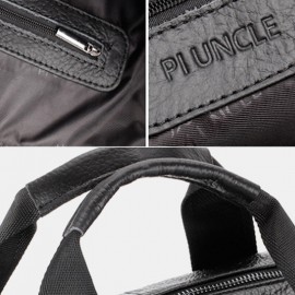 Men Genuine Leather Vintage Large Capacity Crossbody Bag Handbag