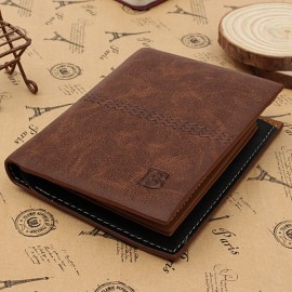 Men Genuine Leather Vintage Short Wallet Retro Casual Cash Cards Coins Purse