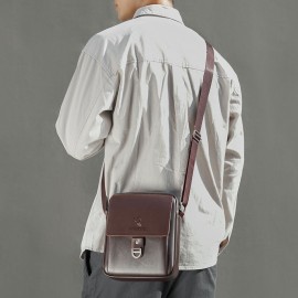 Men Large Capacity Anti-theft Multi-Layers Business Crossbody Bag
