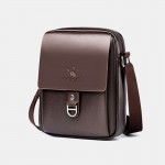 Men Large Capacity Anti-theft Multi-Layers Business Crossbody Bag
