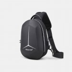 Men Large Capacity USB Charging Multi-Layers Waterproof Crossbody Bag Chest Bag Sling Bag