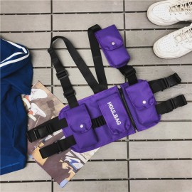 Men Multi-pocket Vest Tactical Hip-Hop Chest Bag Sling bag