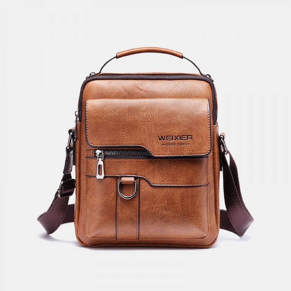 Men Multifunction Anti-theft Retro Crossbody Bag Shoulder Bag