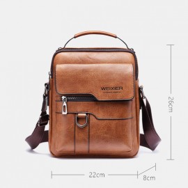 Men Multifunction Anti-theft Retro Crossbody Bag Shoulder Bag