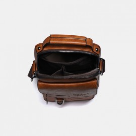 Men Multifunction Anti-theft Retro Crossbody Bag Shoulder Bag