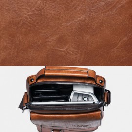 Men Multifunction Anti-theft Retro Crossbody Bag Shoulder Bag