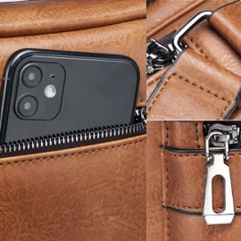 Men Multifunction Anti-theft Retro Crossbody Bag Shoulder Bag