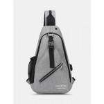 Men Multifunction Waterproof Earphone Hole Chest Bags Shoulder Bag Crossbody Bag