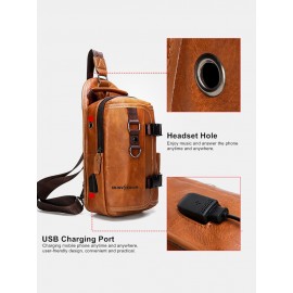Men Multifunction Wear-resistant Waterproof Crossbody Bag Chest Bag Sling Bag