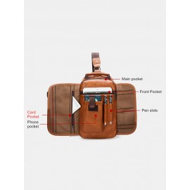 Men Multifunction Wear-resistant Waterproof Crossbody Bag Chest Bag Sling Bag