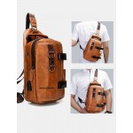 Men Multifunction Wear-resistant Waterproof Crossbody Bag Chest Bag Sling Bag