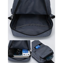 Men Nylon Earphone Hole Waterproof Large Capacity Chest Bag Shoulder Bag Crossbody Bag