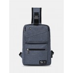 Men Nylon Earphone Hole Waterproof Large Capacity Chest Bag Shoulder Bag Crossbody Bag