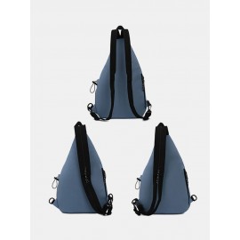 Men Nylon Earphone Hole Waterproof Large Capacity Chest Bags Shoulder Bag Crossbody Bag