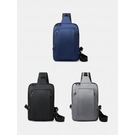 Men Nylon Large Capacity Waterproof Multi-Pocket Chest Bags Shoulder Bag Crossbody Bags