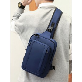 Men Nylon Large Capacity Waterproof Multi-Pocket Chest Bags Shoulder Bag Crossbody Bags