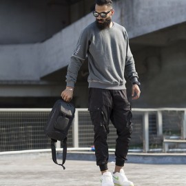 Men Outdoor Travel USB Charging Port Sling Bag Chest Bag