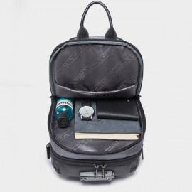 Men Outdoor Travel USB Charging Port Sling Bag Chest Bag
