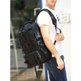 Men Outdoor Waterproof USB Charging Multi-pocket Travel Backpack