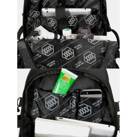 Men Outdoor Waterproof USB Charging Multi-pocket Travel Backpack