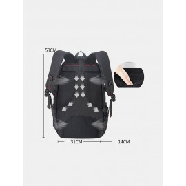 Men Outdoor Waterproof USB Charging Multi-pocket Travel Backpack