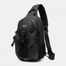 Men Oxford Anti-theft USB Charging Multi-pocket Waterproof Outdoor Crossbody Bag Chest Bag Sling Bag