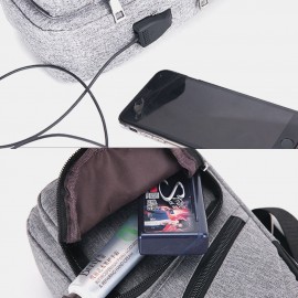 Men Oxford Outdoor Usb Charging Sports Chest bag Crossbody Bag Sling Bag