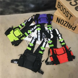 Men Oxford Reflective Tactical Chest Bag Crossbody Bag