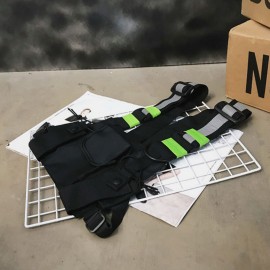 Men Oxford Reflective Tactical Chest Bag Crossbody Bag