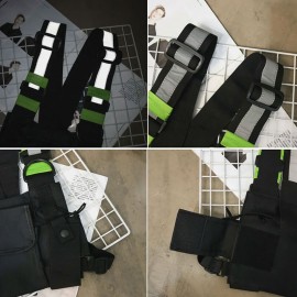 Men Oxford Reflective Tactical Chest Bag Crossbody Bag