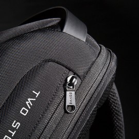 Men Oxford USB Charging Multi-Layers Waterproof Outdoor Crossbody Bag Chest Bag Sling Bag