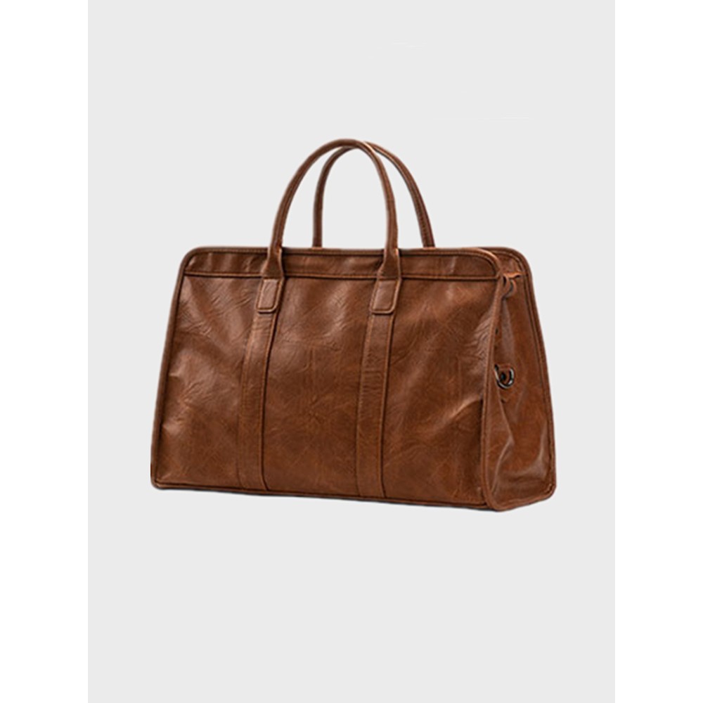Men PU Leather 15.6 Inch Laptop Bag Briefcases Travel Handbag Crossbody Bag