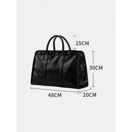 Men PU Leather 15.6 Inch Laptop Bag Briefcases Travel Handbag Crossbody Bag