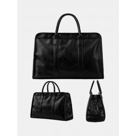 Men PU Leather 15.6 Inch Laptop Bag Briefcases Travel Handbag Crossbody Bag
