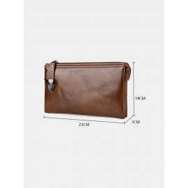Men PU Leather Anti-theft 6.5 Inch Phone Bag Multifunction Clutch Bag Wallet