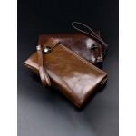 Men PU Leather Anti-theft 6.5 Inch Phone Bag Multifunction Clutch Bag Wallet