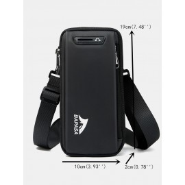 Men PU Leather Mini Multi-carry Crossbody Bag Shoulder Bag Phone Bag Waist Bag