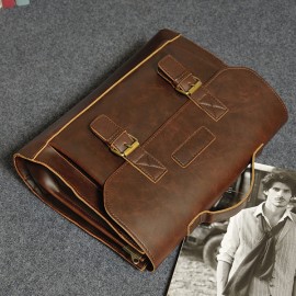 Men PU Leather Vintage Briefcase Classic Handbag