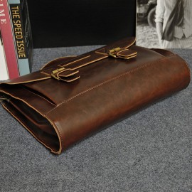 Men PU Leather Vintage Briefcase Classic Handbag