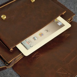 Men PU Leather Vintage Briefcase Classic Handbag
